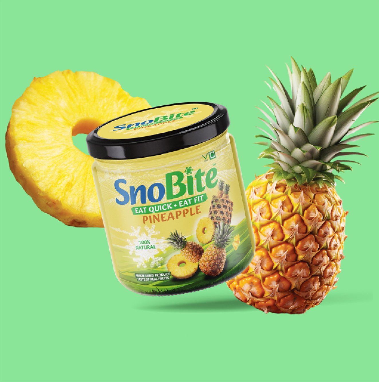 SnoBite freeze dried fruit packaging